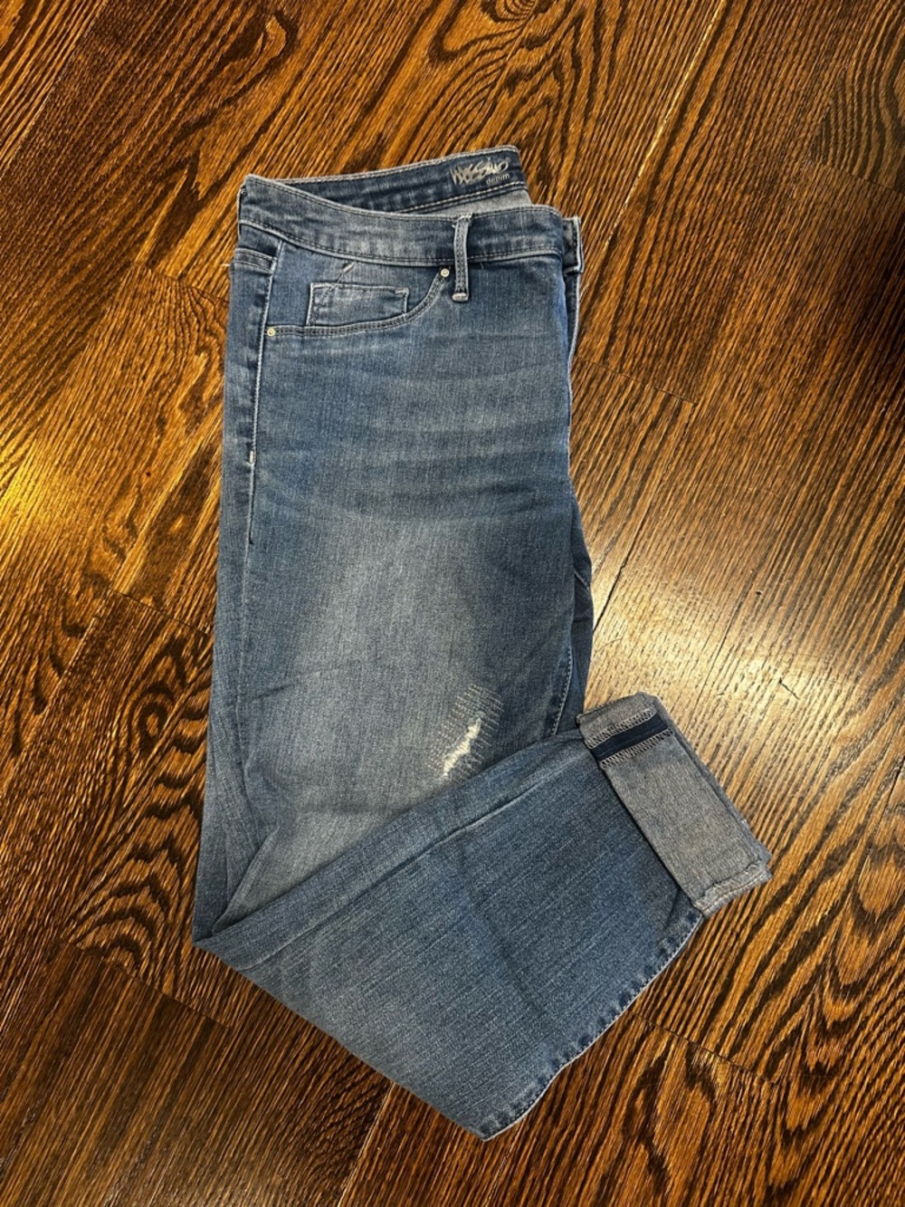 Women’s Worn-In Blue Denim Jeans